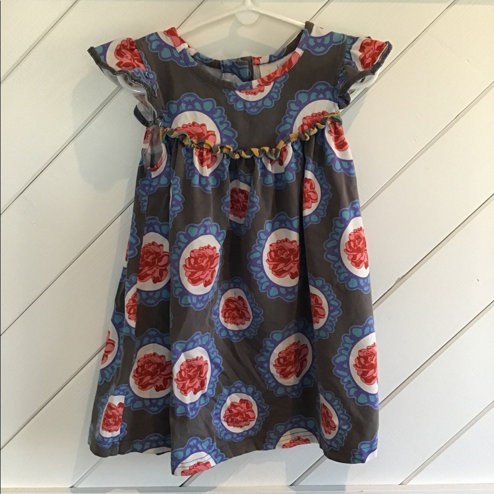 Paint by numbers short-sleeve dress